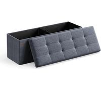 Cassapanca, Pouf Contenitore, Poggiapiedi Pieghevole da 38 x 110 x 38 cm, Ottoma