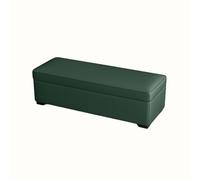 Cassapanca Pouf Contenitore Premium Panca Poggiapiedi Design Luxury Con Piedini In Dotato Di Robuste Gambe Per Sgabello Camera Da Letto Soggiorno Salotto(Green,100x40x40cm)