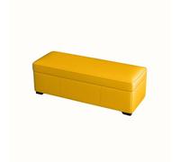 Cassapanca Pouf Contenitore Premium Panca Poggiapiedi Design Luxury Con Piedini In Dotato Di Robuste Gambe Per Sgabello Camera Da Letto Soggiorno Salotto(Yellow,100x40x40cm)