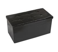 Cassapanca Pouf Contenitore Similpelle Coccodrillo Panca Pieghevole Poggiapiedi