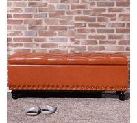 Cassapanca rettangolare con coperchio reversibile in finta pelle, per camera da letto, 40 x 40 x 45 cm, elegante casa nizer