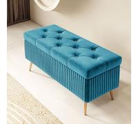 Cassapanca rettangolare in legno per interni, per camera da letto e ingresso, 80 x 40 x 45 cm, elegante e funzionale, design salvaspazio