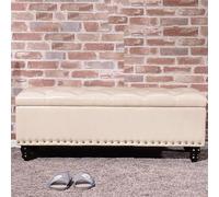 Cassapanca rettangolare in pelle con parte superiore reversibile per camera da letto, base del letto nizer, elegante soluzione per riporre oggetti, 70 x 40 x 45 cm.