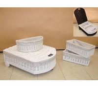 CASSAPANCA SOTTO LETTO SALVASPAZIO CON RUOTE SET 4 PEZZI PER BIANCHERIA PIGIAMI
