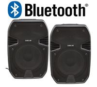 CASSE ACUSTICHE AMPLIFICATE ATTIVE 400W 8" BLUETOOTH RADIO USB karaoke