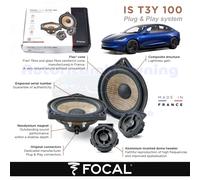 Focal IS-T3Y-100 10 CM (4 ") 2-Wege Compo Altoparlante Set Compatibile Con Tesla