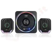 Casse Bluetooth 2.1 Altoparlante per televisore e computer con subwoofer, sistema audio gaming alta escursione, alimentato USB AUX da 3.5 mm, per desktop, laptop, tablet, con luci RGB LED (1058)