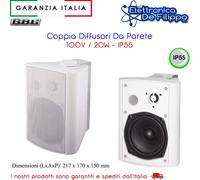 COPPIA CASSE DA PARETE 100V / 20W - IP55 - CABINET BIANCO