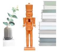 Casse-Noisette de Noël en bois - Figurine décorative monochrome, décoration traditionnelle minimaliste en bois | Sculpture décorative festive pour la maison, le salon, la bibliothèque, la chambre, la