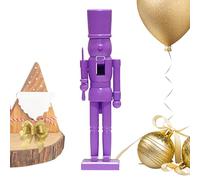Casse-Noisette Traditionnel En Bois - Figurine Simple Et Colorée, Décoration De Noël Classique Et Minimaliste | Sculpture Décorative Casse-Noisette Pour Salon, Bibliothèque, Chambre, Bureau