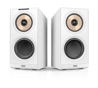 Teufel Stereo M 2, Coppia di Altoparlanti Attivi da Scaffale Wireless con Bluetooth, WiFi, Multiroom Streaming, Sistema a 3 vie, Chromecast™, Bianco