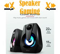 CASSE PER PC TABLET Trust ZIVA GAMING Altoparlanti RGB Illuminazione Led CYCLE