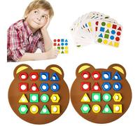 Casse-tête de forme | Jeu de puzzle de blocs de correspondance de forme géométrique | Jeu de tri de formes colorées attrayantes Toys Interactive pour la maternelle, les garçons, les