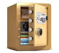 Casseforti E Cassette di Sicurezza, Armadietti Portavalori, Casseforti per La Casa, Ignifughe E Impermeabili con Serratura A Combinazione Meccanica, Piccole Casseforti per Uso Domestico (Oro)