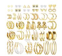 CASSEICA 36 Paia Orecchini Pendenti Vintage Etnici per le Donne Ragazze Orecchini Boho Dichiarazione Orecchini a Cerchio in Acrilico Orecchini Anallergici Festa di Compleanno Gioielli Regalo