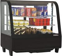Casselin CVR100LN - Vetrina refrigerata da tavolo, 100 l, colore: Nero