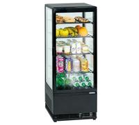 Casselin CVR58LN - Mini vetrina refrigerata positiva, 58 L, colore: Nero