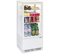 Casselin Mini Frigo - Vetrina refrigerata da posare, 78 litri, colore: Bianco