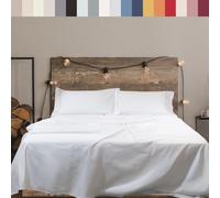 Cassera Casa - Lenzuola Completo Letto, Percalle Puro Cotone 200TC, Piazza e Mezza, Facile Stiro 18 Colori Tinta Unita, Made in Italy, Lenzuolo Sopra,Lenzuolo Sotto, Federe Bianco
