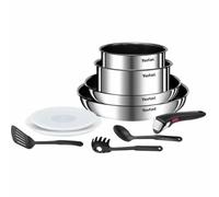 TEFAL INGENIO Set di pentole 10 p, Padelle, Pentole, Induzione, Acciaio inossidabile, Rivestimento antiaderente, Emotion L897AS04