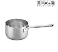 Casseruola 1 manico ATTIVA Peltro Mepra diametro cm 16 - 2 Lt in acciaio 18.10 Finitura alluminio inox satinato