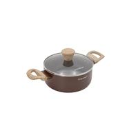 Casseruola 18 cm marrone scritta Cooking Therapy con coperchio