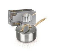 Casseruola 18 cm triplo strato Tri Ply - Gold con coperchio oro