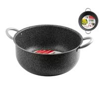 Casseruola 2 Manici Antiaderente Family Stone Cm 30 Argento Home