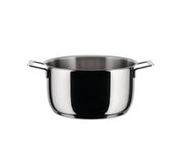 Alessi AJM101/24 Pots&Pans Casseruola a Due Manici, in Acciaio Inossidabile 18/10 Lucido, 550 cl