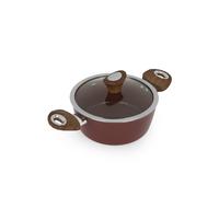Casseruola 20 cm con coperchio burgundy New Ceramic