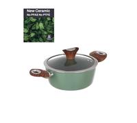 Casseruola 20 cm con coperchio verde New Ceramic