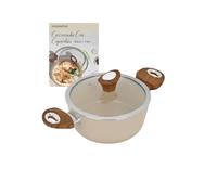 Casseruola 20 cm coperchio taupe New Ceramic