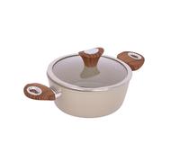 Casseruola 20 cm taupe Kolors con coperchio grigio