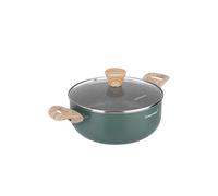 Casseruola 20 cm scritta Cooking Therapy con coperchio verde