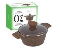 Casseruola 24 cm antiaderente 0 grassi con coperchio