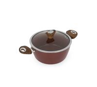 Casseruola 24 cm con coperchio burgundy New Ceramic