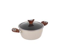 Casseruola 24 cm crema Kolors con coperchio