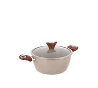 Casseruola 24 cm taupe Kolors con coperchio grigio