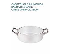 Pentole Agnelli ALMR110660 Casseruola Cilindrica, Bassa con 2 Manici in Acciaio Inossidabile, Argento, 60 cm, 1 Pezzo