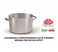 CASSERUOLA ALLUMINIO ALTA CM.24X16h 2 MANICI