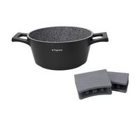 Tognana WL7915BGRTG- padella, Interno antiaderente a 4 strati effetto granito, ?20 x 20 x 19 cm, grigio