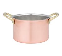 Casseruola Alta 2 manici MIGNON Gioie di Casa Ø 14xh8,5 cm realizzata in rame liscio stagnato a mano rame