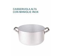 CASSERUOLA ALTA In Alluminio Ø cm 32 X17H 2 MANICI Professionale Pentole Agnelli