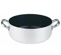 CASSERUOLA Bassa Alluminio 3 Ø cm 40 X14H Antiaderente 2 Manici Pentole Agnelli