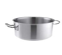 CASSERUOLA BASSA INOX DIAMETRO 32 CM DUE MANICI H 12 CM 3060932