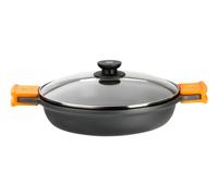 Casseruola bassa efficiente BRA con coperchio in alluminio pressofuso da 28 cm
