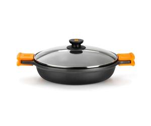 Casseruola BRA efficiente in alluminio pressofuso con coperchio da 40 cm