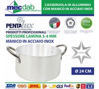Casseruola Cilindrica In Alluminio Con Maniglie In Acciaio Vari Ø Pentalux