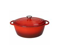 CASSERUOLA COCOTTE OVALE ROSSA GHISA SMALTATA LT 5 52611