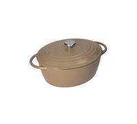 Casseruola Cocotte Ovale Tortora Ghisa Smaltata Capacità 5 Lt